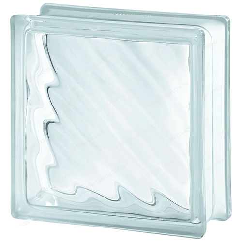 Стеклоблок Бесцветный Диагональная волна CZE 190х190х80 Прозрачный FM0112-0275-00012