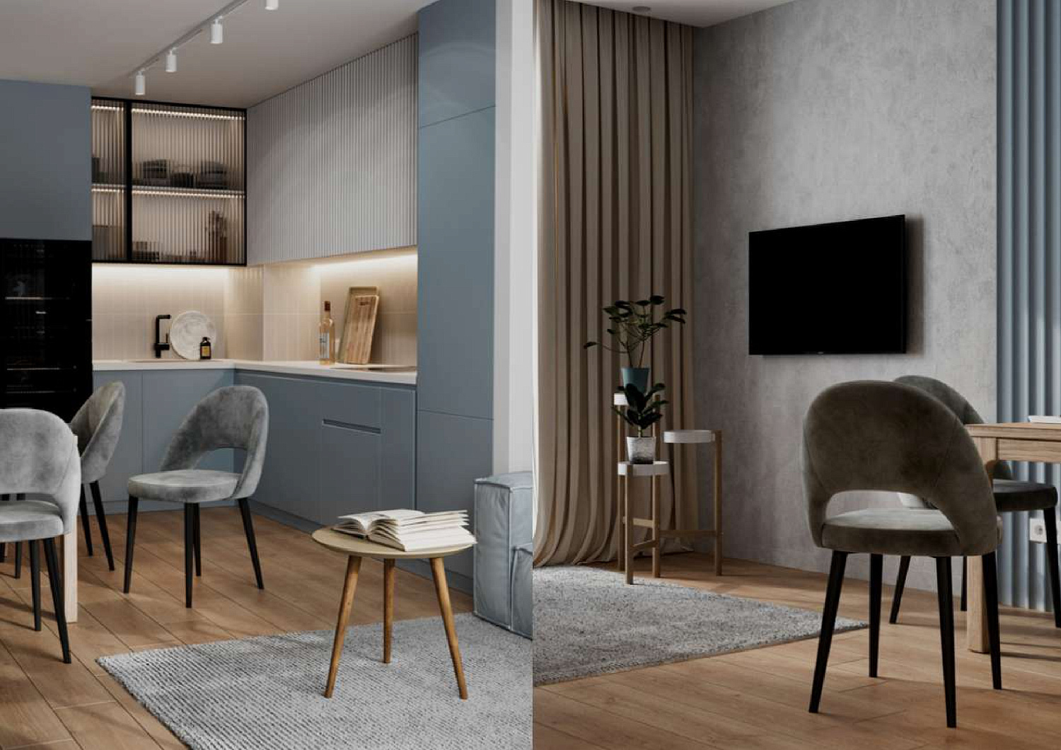 Типовой дизайн-проект однокомнатной квартиры ЖК «Галактика»